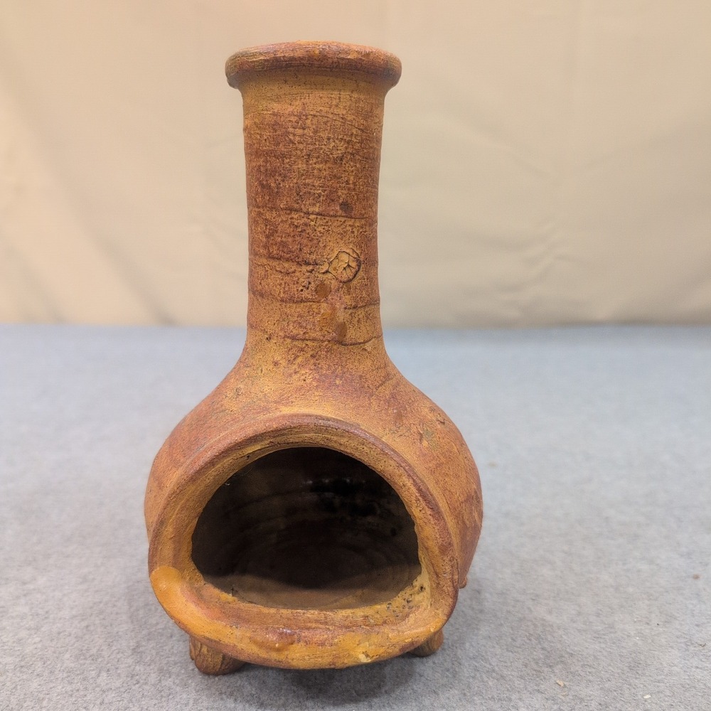 Rustic Terracotta Miniature Chiminea Incense Burner Tabletop Clay Fireplace Dec - Picture 1 of 7